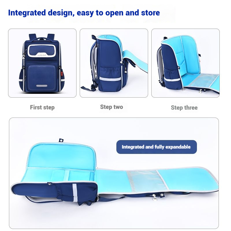 Primary School Students Large Capacity Shoulder Backpack Boys Girls Grade 1-6 Multi-color Waterproof fashion quality