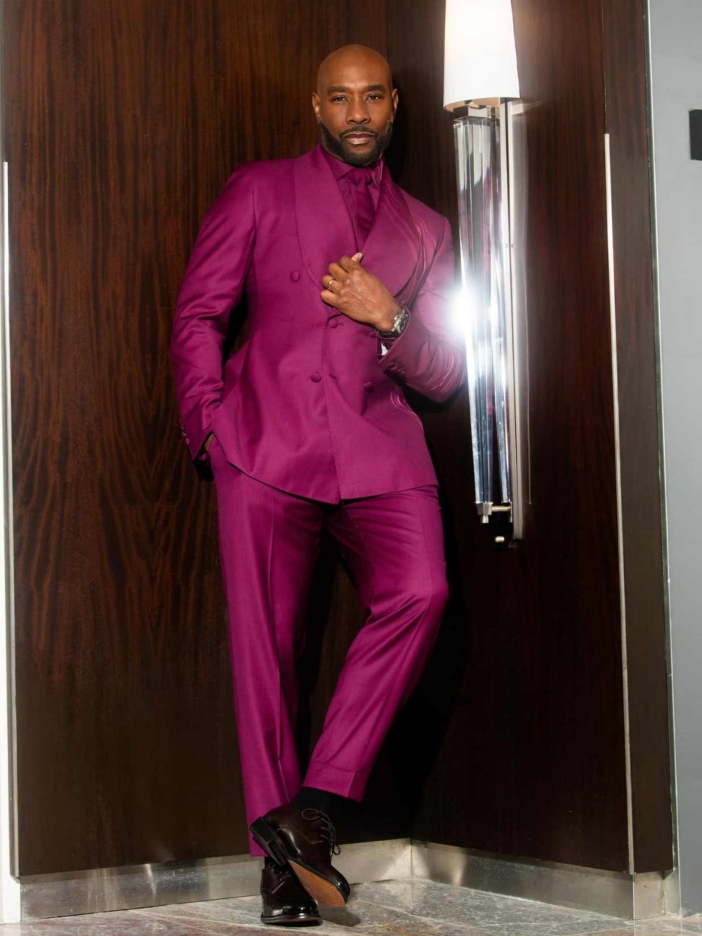 Bright Wedding Tuxedos Shawl Lapel Double Breasted Men Suit Classic Fit 2 Piece Set Grooms Evening Blazers Customized