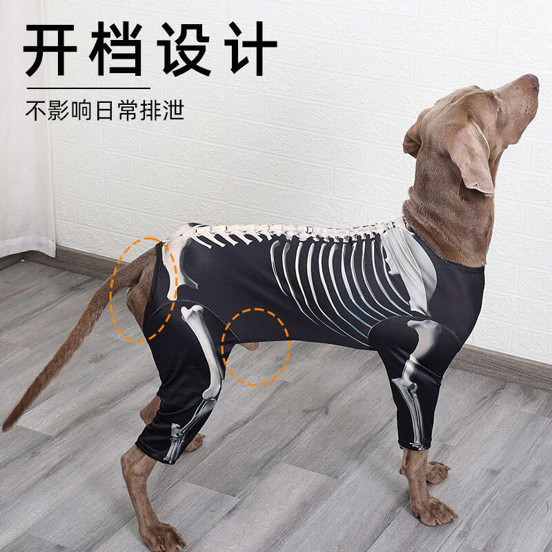 Halloween Costume Skull Transformation Outfit Comfortable Cool Large Dog Clothes Pet Supplies