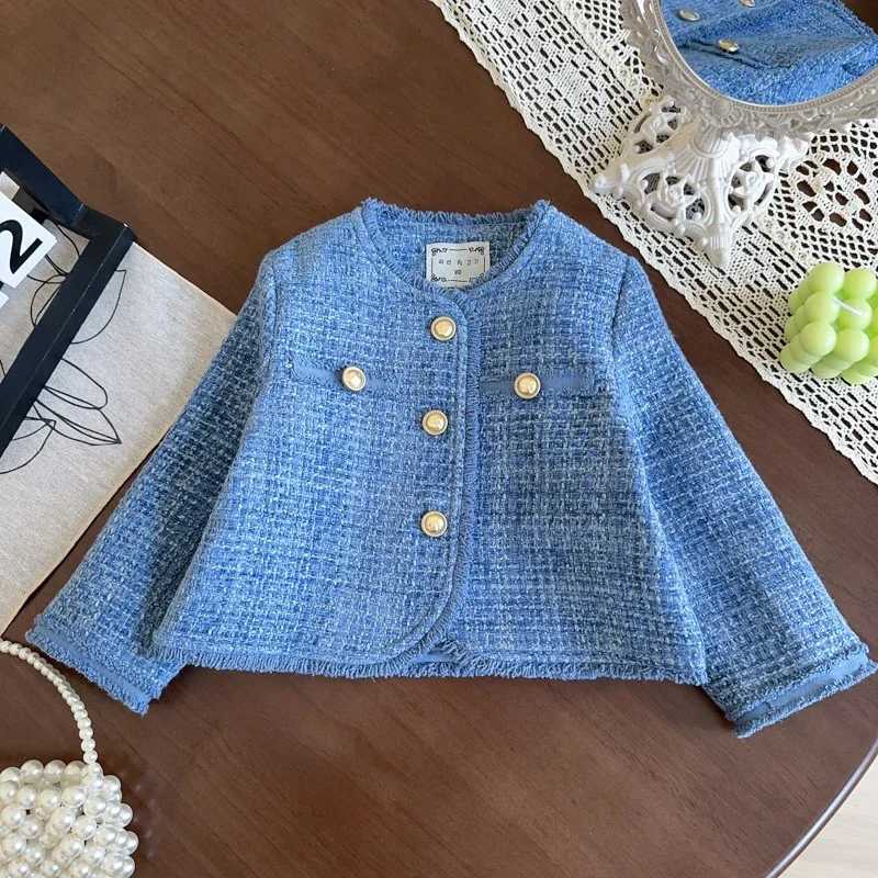 2025 New Autumn 27Yrs Kids Clothes Suit Long Sleeved Cardigan JacketShort Skirt Baby Girls Fashion Clothes Set L250926H0N7