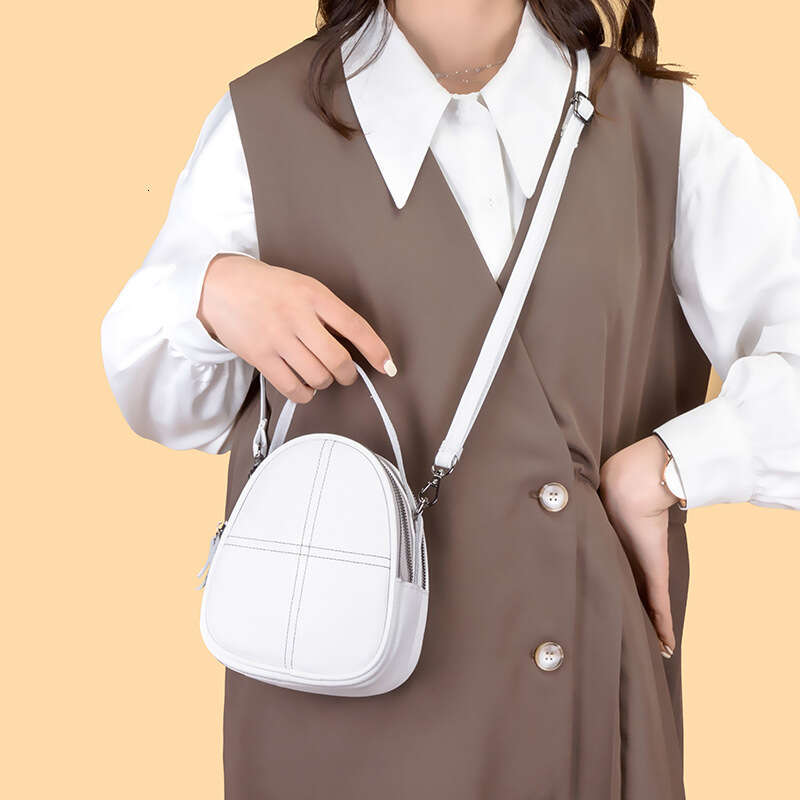 designer bag Luxury bag Single Shoulder Crossbody Small for Women, Simple Shell Top Layer Cowhide Bag, Fashionable Versatile Multi-layer Women's 