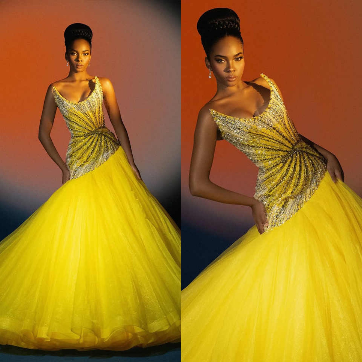 Exquisite Mermaid Evening Dresses Lace Beaded Crystal Bridal Gowns Tulle Floor Length Party Prom Customized Vestido De Novia