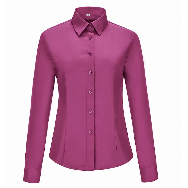 K2257 Classic all-match cotton women's shirts, long-sleeved shirts with no ironing, for formal work wear, available in mixed wholesale and retail