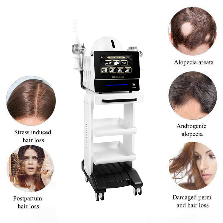 7 in 1 Oxygen Spray Hair Growth High Frequency Wand Bio Brush Scalp Massage Relaxation Energize Hair Follicles Increase Hair Growth Decrease Hair Loss