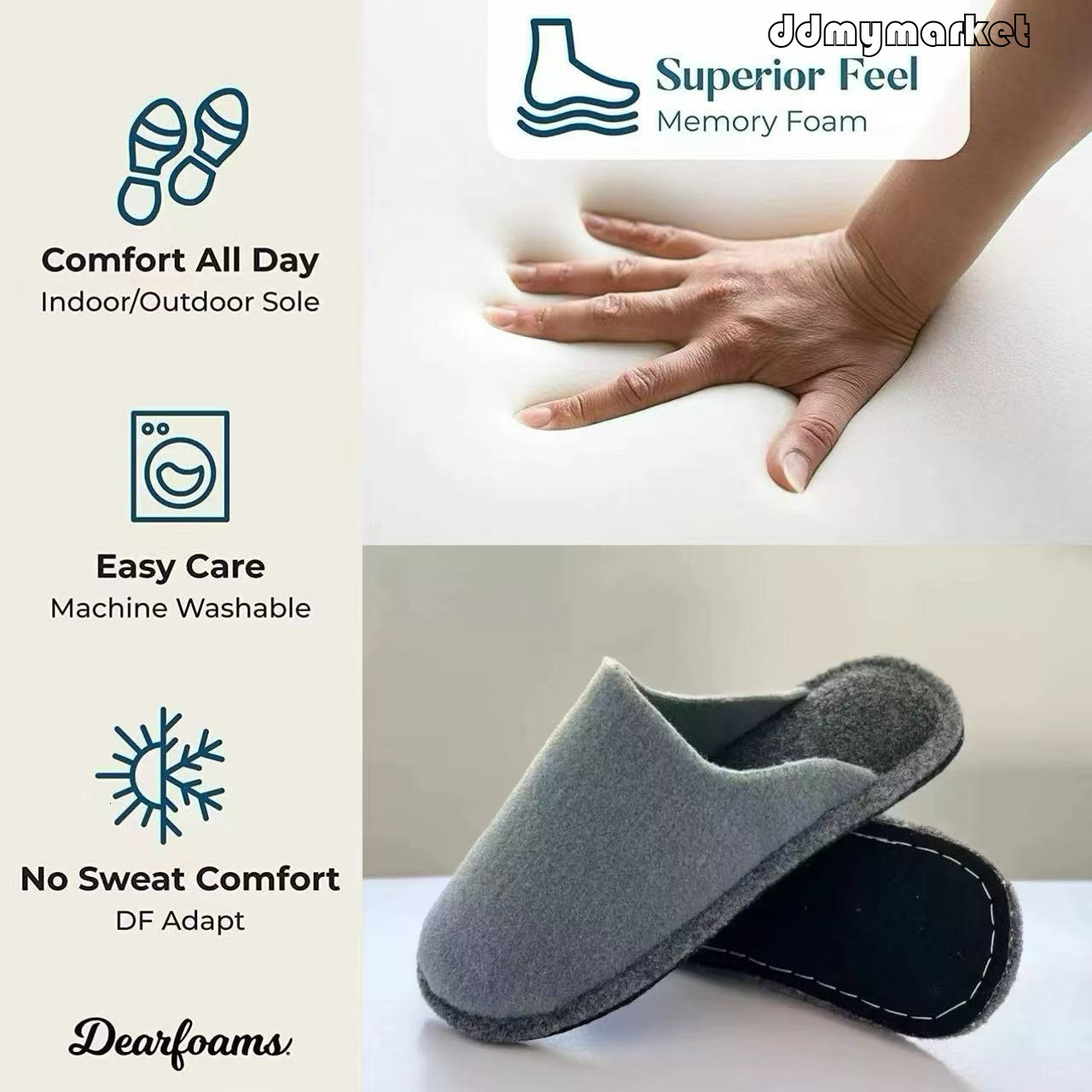 New Style Closed-Toe Japanese Simple Plaid Fabric Soft Sole Silent Home Floor Men's Slippers Couple Shoes ddmymarket