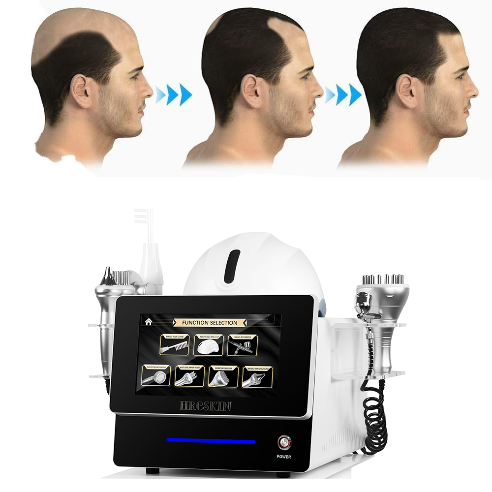 7 in 1 Oxygen Spray Hair Growth High Frequency Wand Bio Brush Scalp Massage Relaxation Energize Hair Follicles Increase Hair Growth Decrease Hair Loss