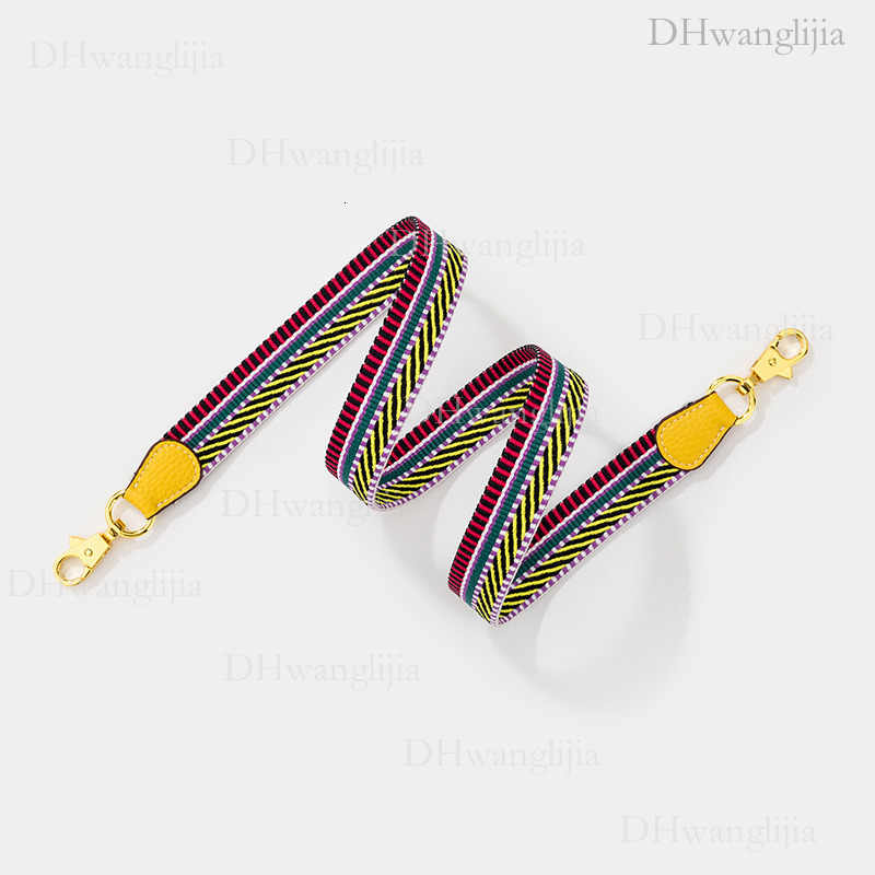 DH Luggage Accessories Women's Color-Block Ribbon Thin Kelly Evelyn Bag Trendy Wide Shoulder Strap