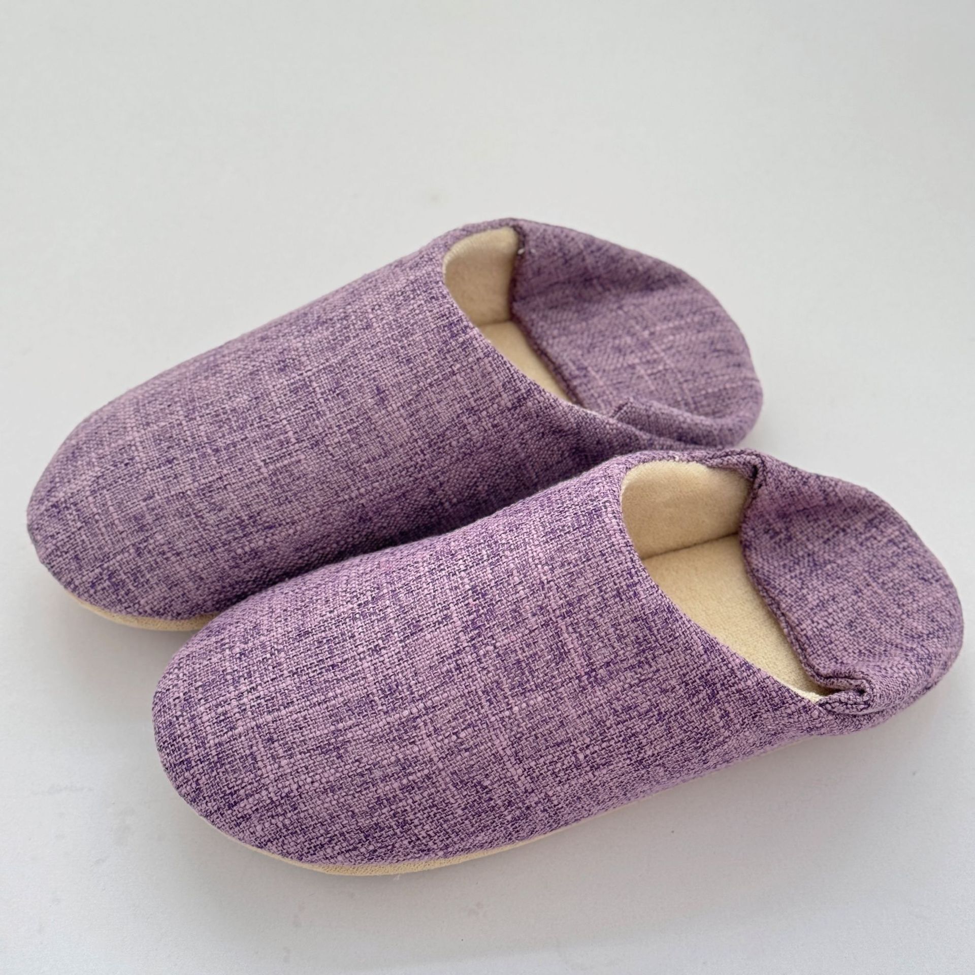 Women's Bag Heel Postpartum Shoes Solid Color Cotton Linen Thin Soft Sole Home Suede Wooden Floor Carpet Slippers ddmymarket