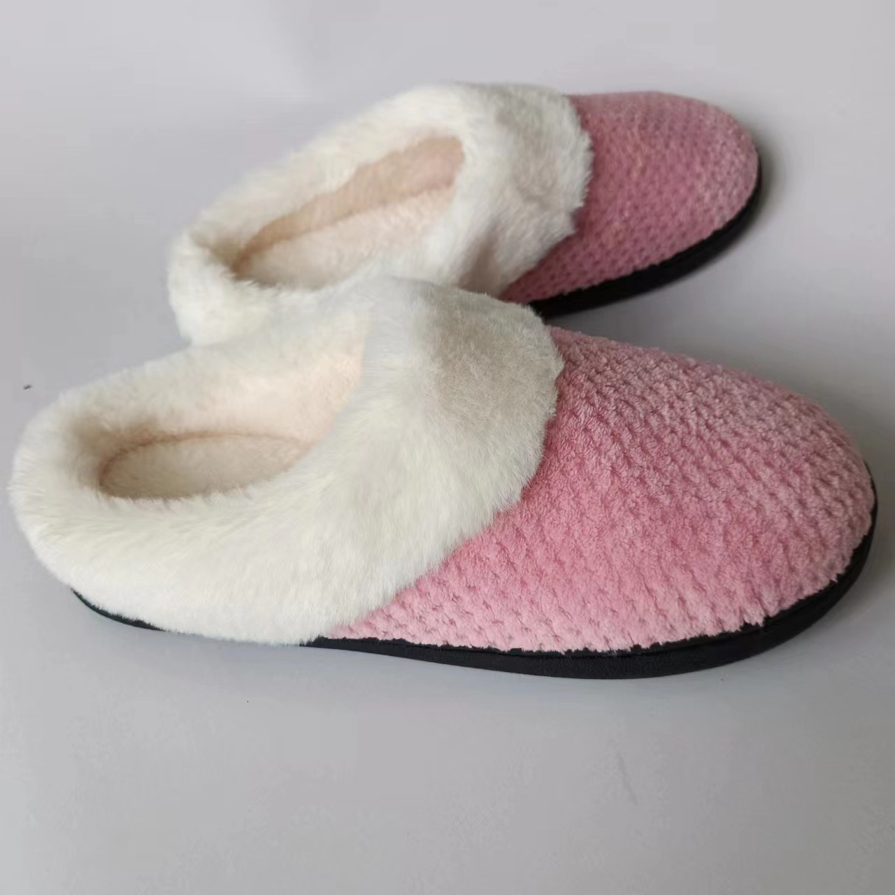 Pineapple Grid Coral Fleece Memory Foam Slippers ddmymarket