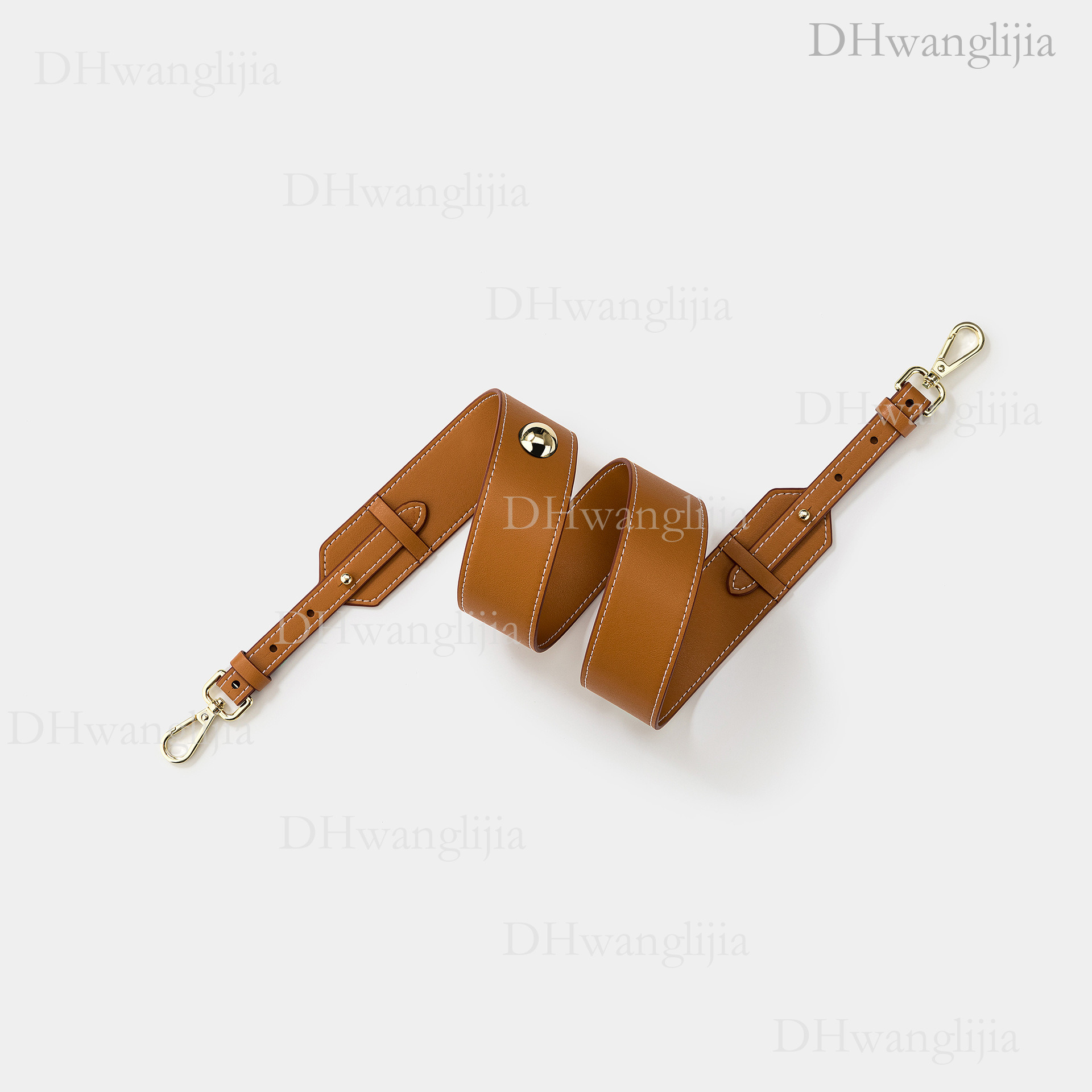 DH Luggage Accessories Solid Color Universal Women's Single Crossbody Bag with Round Bead Decoration Wide Shoulder Strap