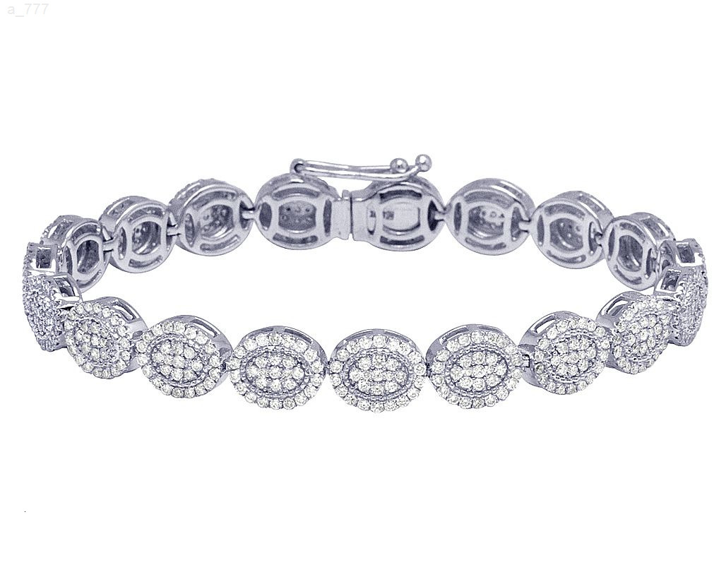 Handmade Jewelry Moissanite Round Diamond Studded In S925 Sterling Silver Custom Classic Bracelet For Men Women