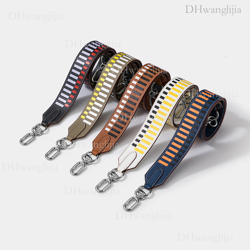 DH Luggage Accessories Women's Striped Print Color-Block Wide Shoulder Kelly Evelyn Modified Bag Strap Same Style
