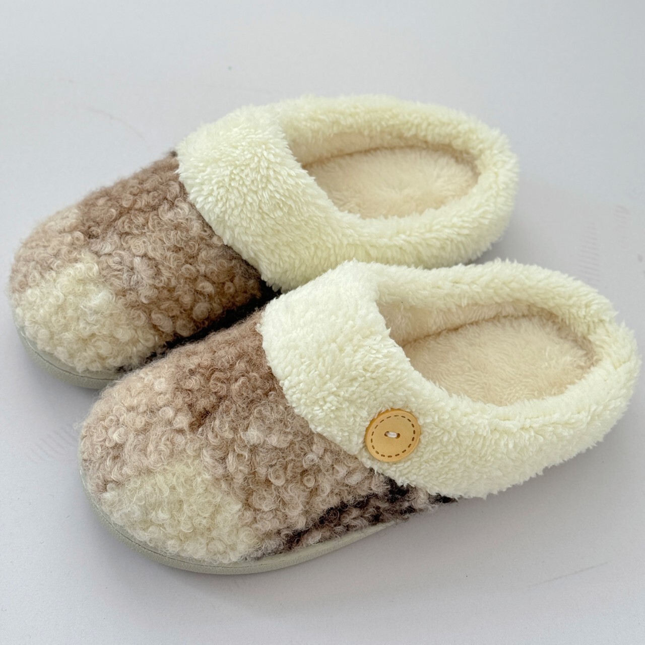 Cartoon Knitted Furry Autumn Winter Warm Thick Sole Home Thickened Plush Indoor Slippers ddmymarket