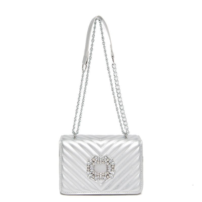 New fashionable women's one-piece slanted shoulder small square bag 2025 designer