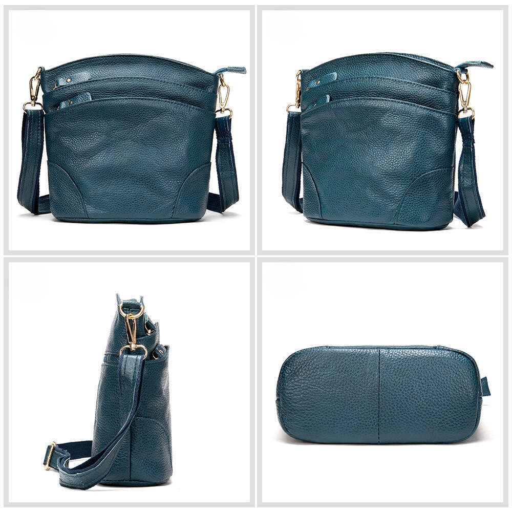 designer bag Luxury bag Women's Genuine Leather Bucket Autumn Winter Simple Fashion Middle-aged Mom Top Layer Cowhide Shoulder Bag