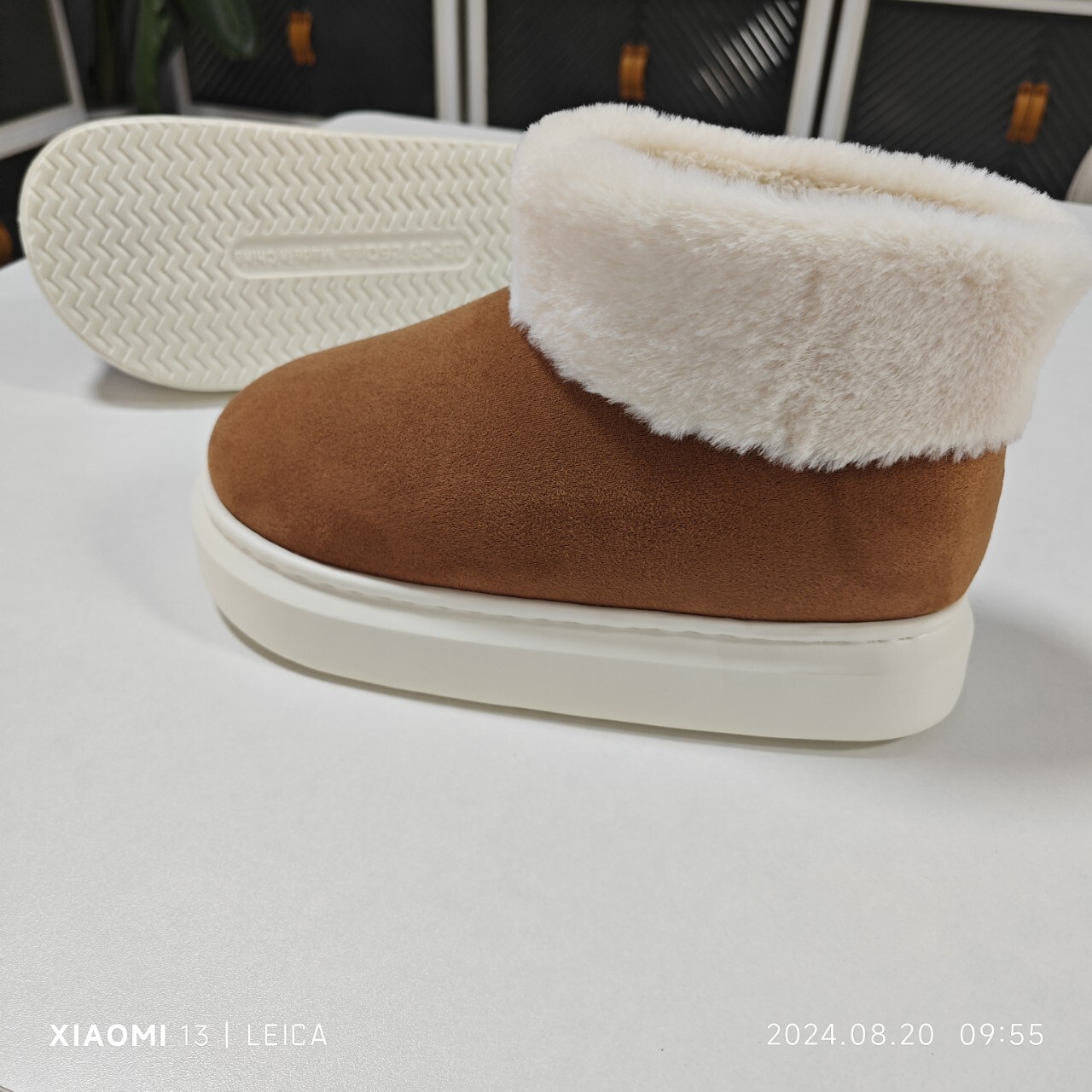 2023 Winter Fleece-Lined Shoes for Men, Thickened Warm High-Top Snow Boots, Large Cotton Round-Toe Men's Plus Size Loafers ddmymarket