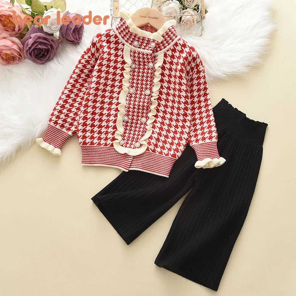 Bear Leader Girls Winter Clothes Set Long Sleeve Sweater Shirt Pants 2 Pcs Clothing Suit Christmas Baby Outfits Girls Clothes L250926VKUF