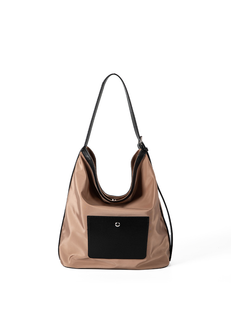 2025 New Trendy High-End Nylon Underarm Bag Korean-Style Niche Lightweight Color-Blocking Single-Shoulder Handbag