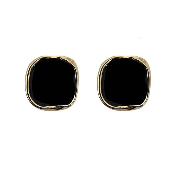 French Style Irregular Square Earrings Niche Design Studs Minimalist High Fashion Versatile Light Ear Accessories