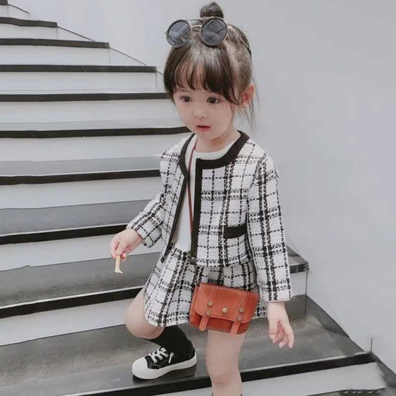 Girls Set Small Fragrant Style Jacket Dress Set Spring and Autumn New Style Cute Girls Set Trendy and Fashionable L250926VMYW