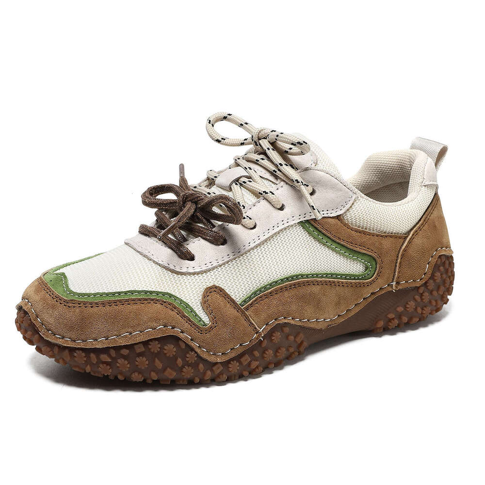 Plus Size Men's and Women's Outdoor Casual Shoes Autumn Winter Top Layer Genuine Leather Sneakers bd