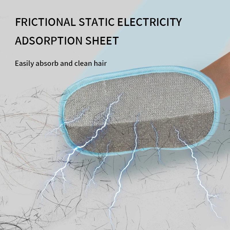 Pet static hair removal gloves two-way brush hair remover adhesive hair remover cat hair removal gloves cat hair cleaning tool