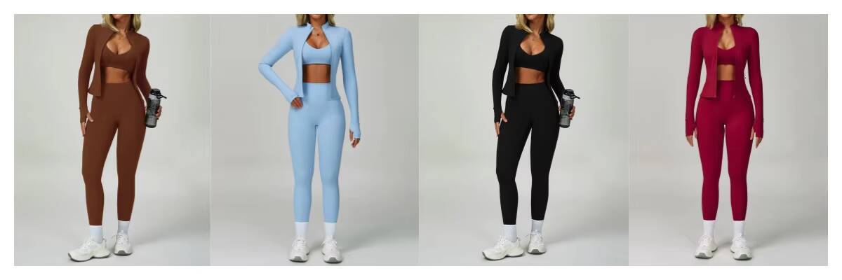 Yimo Women Nude Feeling Stand Neck Jacket Yoga Bodysuit Lady Shockproof Crop Top Gym Set Female Hip Lift Slim Pants Sports Suit