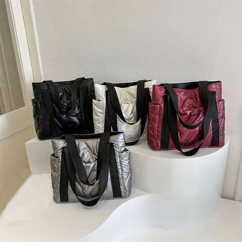 New Fashion Handbags Women Soft Quilted Space Cotton Shoulder Ladies Crossbody Bolso Mujer Couple Bag Tote Bags