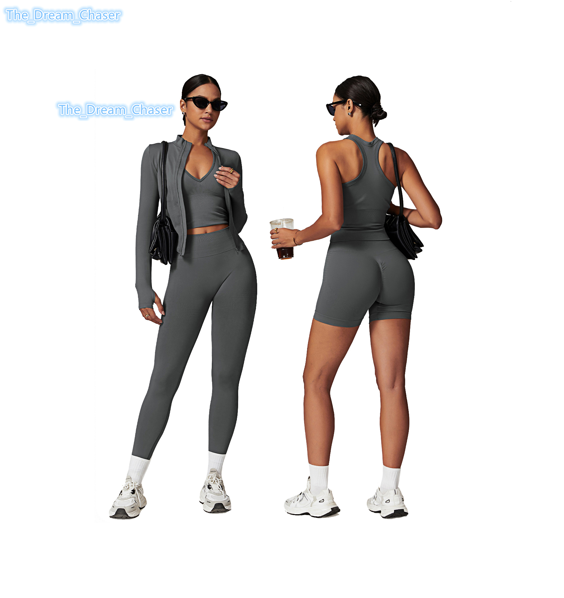 Womens Activewear Removable Chest Pad Tank Top Bra Jacket Yoga Sets Gym Fitness Shorts Leggings Clothes Workout Sets for Women