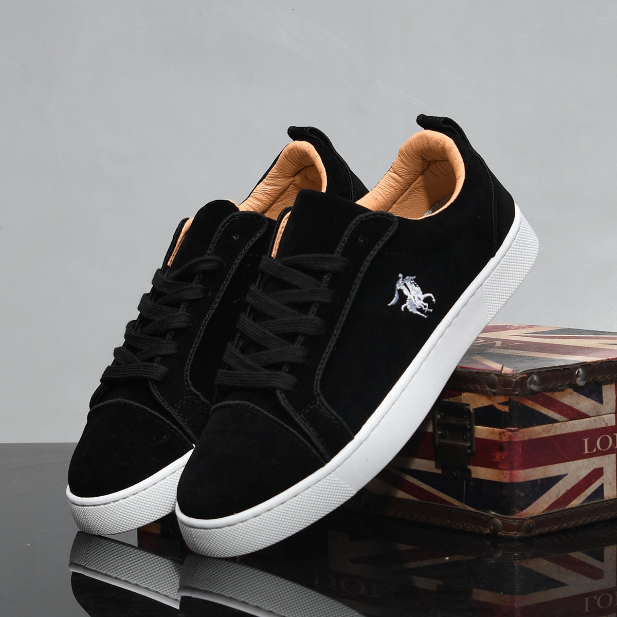 New Breathable Odor-Resistant Wear-Resistant Forrest Gump Shoes Men's Black Sports Casual Sneakers