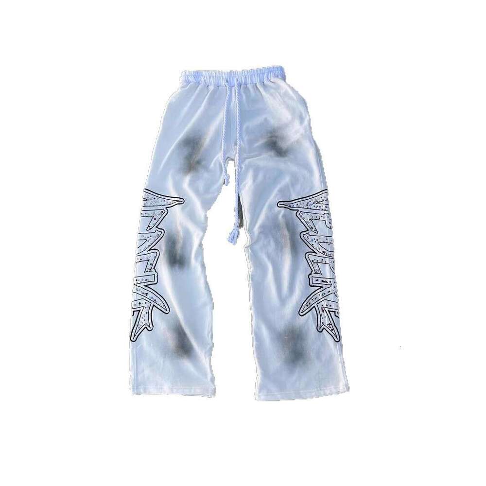 Hip-Hop Drawstring Casual 2025 Sports Loose Wide-Leg Double-Waist Long Pants High Street