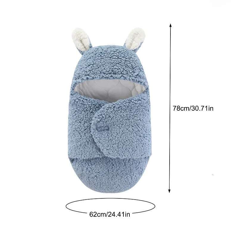 Blankets Plush Sleeping Baby Bag Cozy Skin-Friendly Swaddle Blanket Lightweight And Soft Wrap 0-6 Born Bags Warm