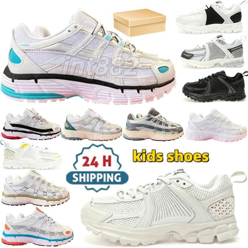 kid designer shoe trainers P 6000 summer sports shoes Metallic Silver Triple White black Racer Blue Flat kidsrunning shoes v5 outdoor sneakers