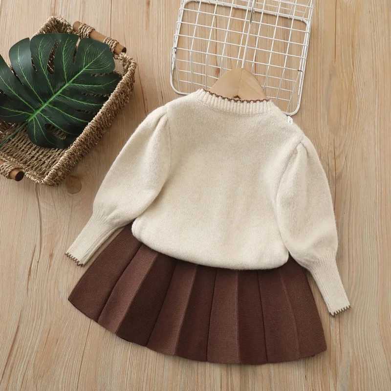 6784 Childrens Clothing Set 2025 Autumn Winter New Baby Girls Bottoming Sweater or Skirt Princess Twopiece Suit L250926DM7Z