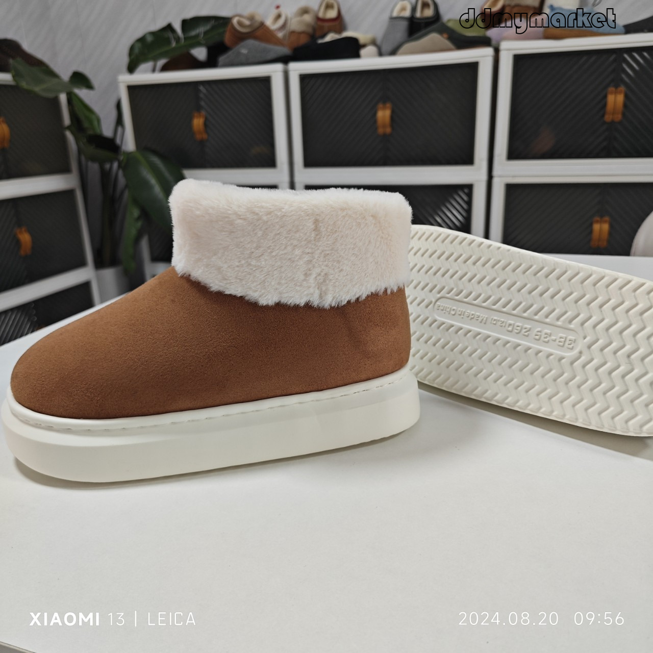 2023 Winter Fleece-Lined Shoes for Men, Thickened Warm High-Top Snow Boots, Large Cotton Round-Toe Men's Plus Size Loafers ddmymarket
