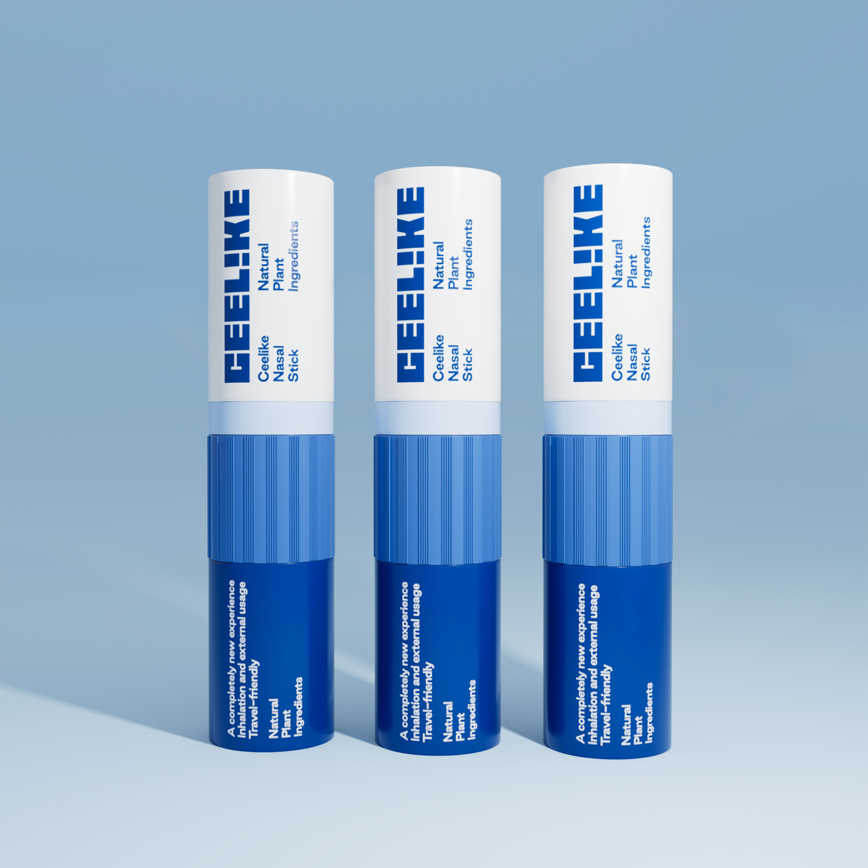 CEELIKE Nasal Stick - Mint Flavor, 3 Sticks per Pack, Natural Plant Ingredients for Refreshing Relief and Energy Boost