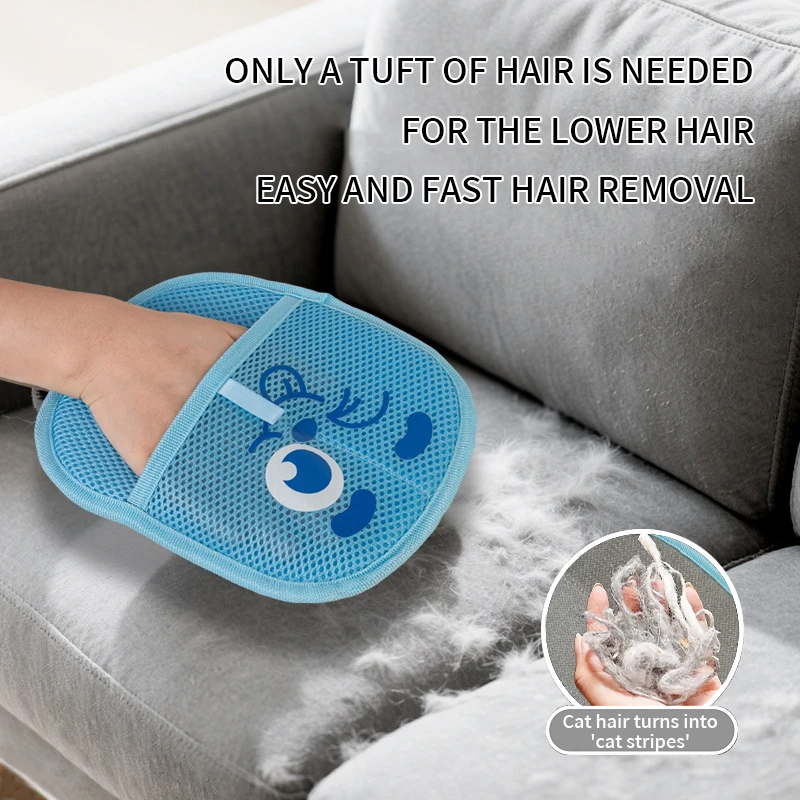 Pet static hair removal gloves two-way brush hair remover adhesive hair remover cat hair removal gloves cat hair cleaning tool
