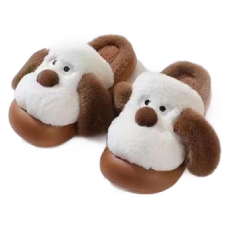 Women's Cotton Slippers Home Use, Autumn and Indoor Warm Couple Plush Non-Slip Thick Sole Maternity Shoes for Winter ddmymarket