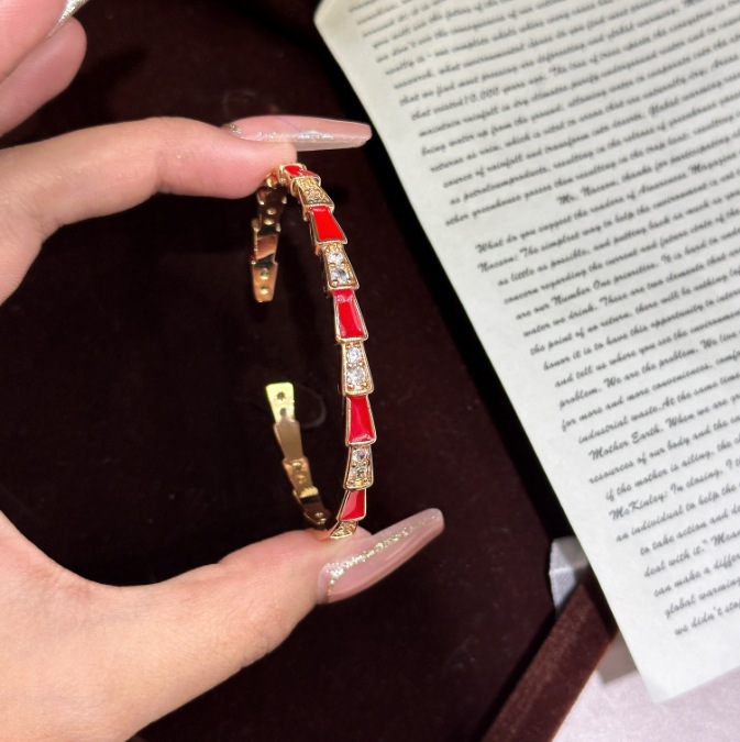 Hot Selling Light Micro Inlaid Snake Bone Niche Design Copper Plated Champagne Gold High-end Starry Sky Bracelet