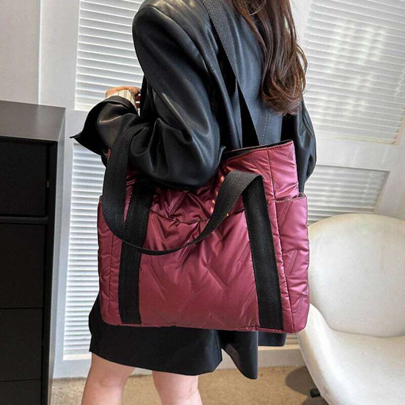 New Fashion Handbags Women Soft Quilted Space Cotton Shoulder Ladies Crossbody Bolso Mujer Couple Bag Tote Bags
