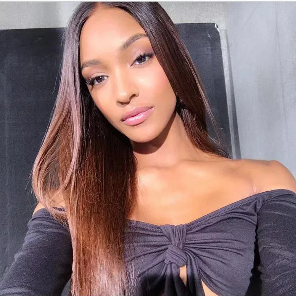 Soft Ombre Blond Lace Front Wig Long Silk Straight For Women Daily With Baby Hair Preplucked Natural Hairline