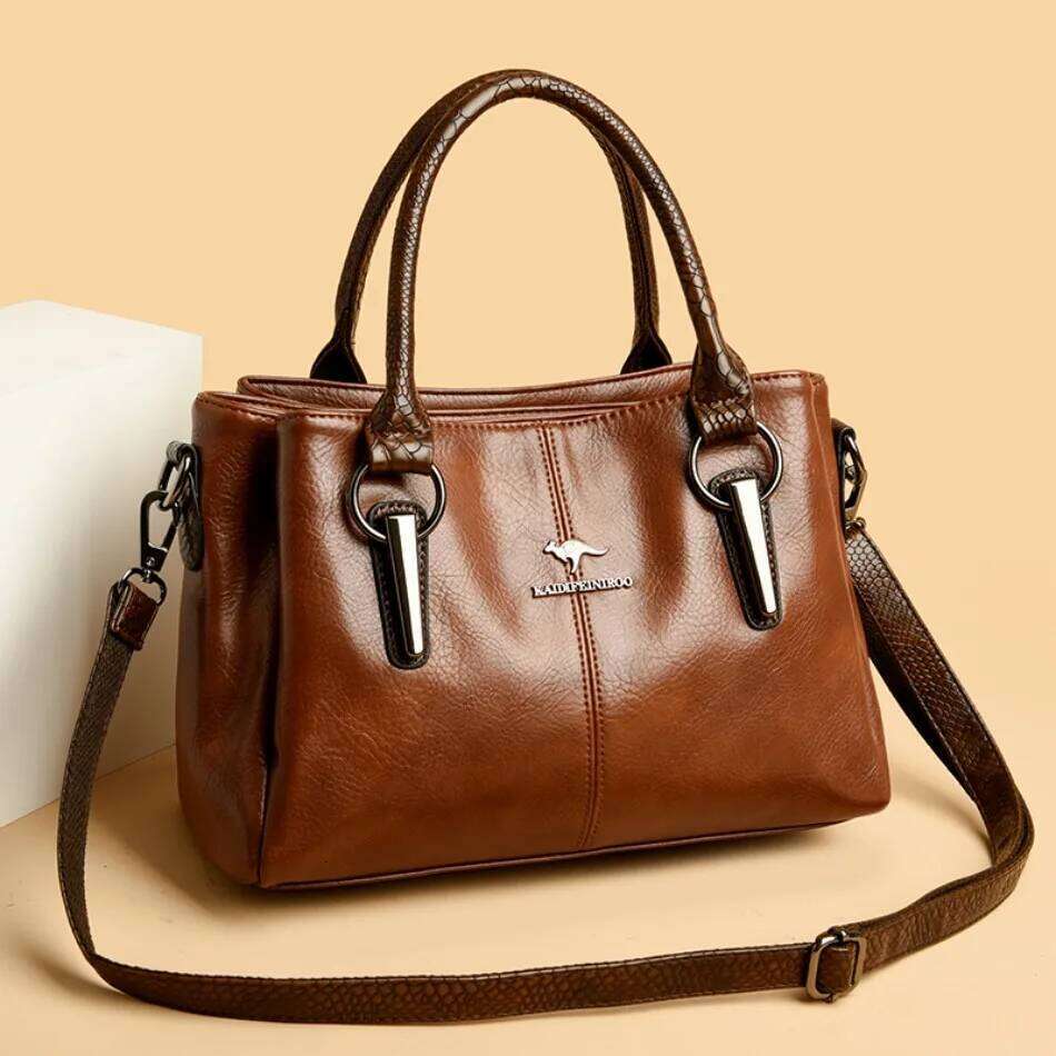 Designer Soft Leather Shoulder Crossbody Bags for Women Elegant Large Capacity Tote Handbags Sac