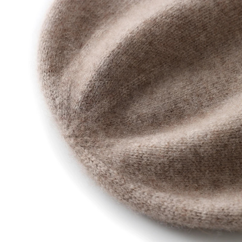 2024 Winter Unisex 100 Cashmere Hats Outdoor Casual Keep Warm Solid Color Cashmere Knitted Beanie Hat Women Men Hedging Caps 250919