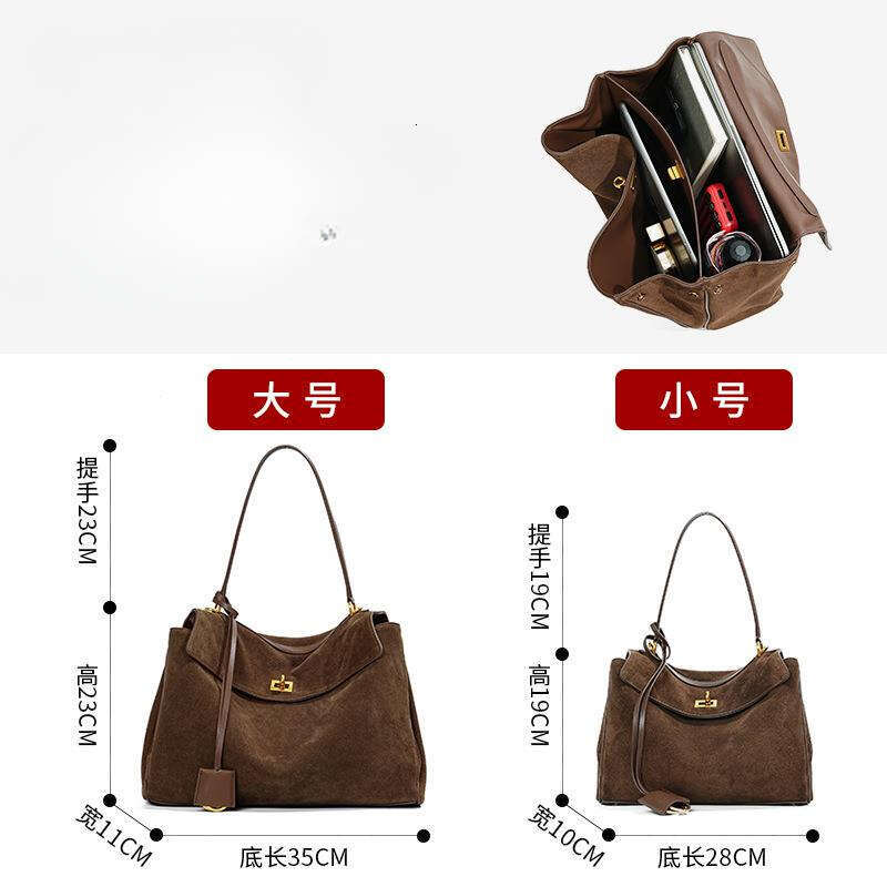 designer bag Luxury bag Suede High-End Underarm Women, Niche Handbag, New Large Capacity Genuine Leather Tote Bag for Women