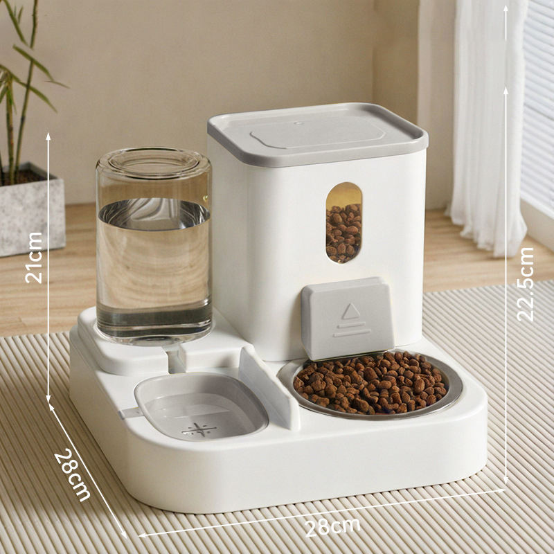 and Food Integrated Automatic Feeder Dog Bowl Cat Basin 2-in-1 Water Dispenser Pet Supplies