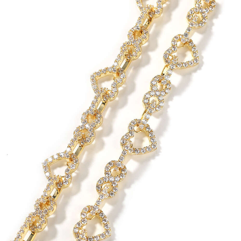 Heart Necklace for Women 5A Zircon Clavicle Chain Light Niche Temperament Simple Design Hip-Hop Accessory