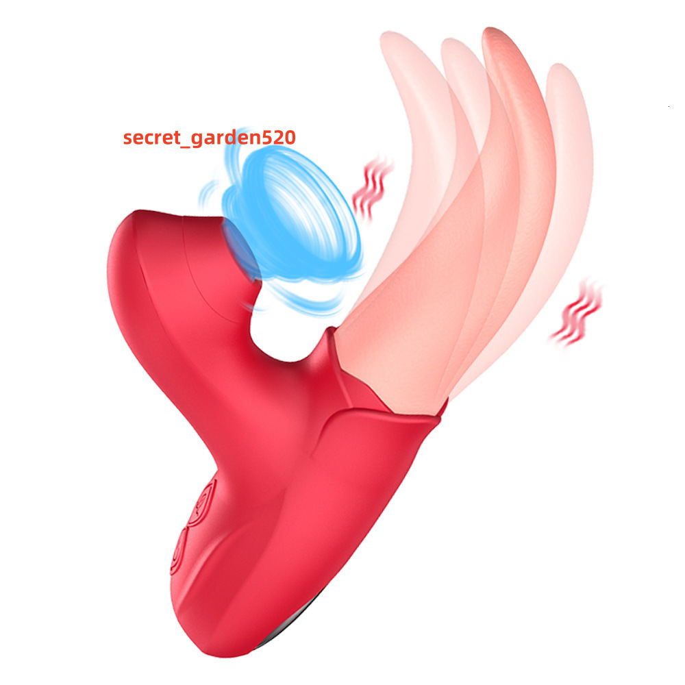 2 in 1 Tongue Licking Sucking Vibrator Female Masturbation Device Clitoris Gspot Stimulation Massage Adult Toys