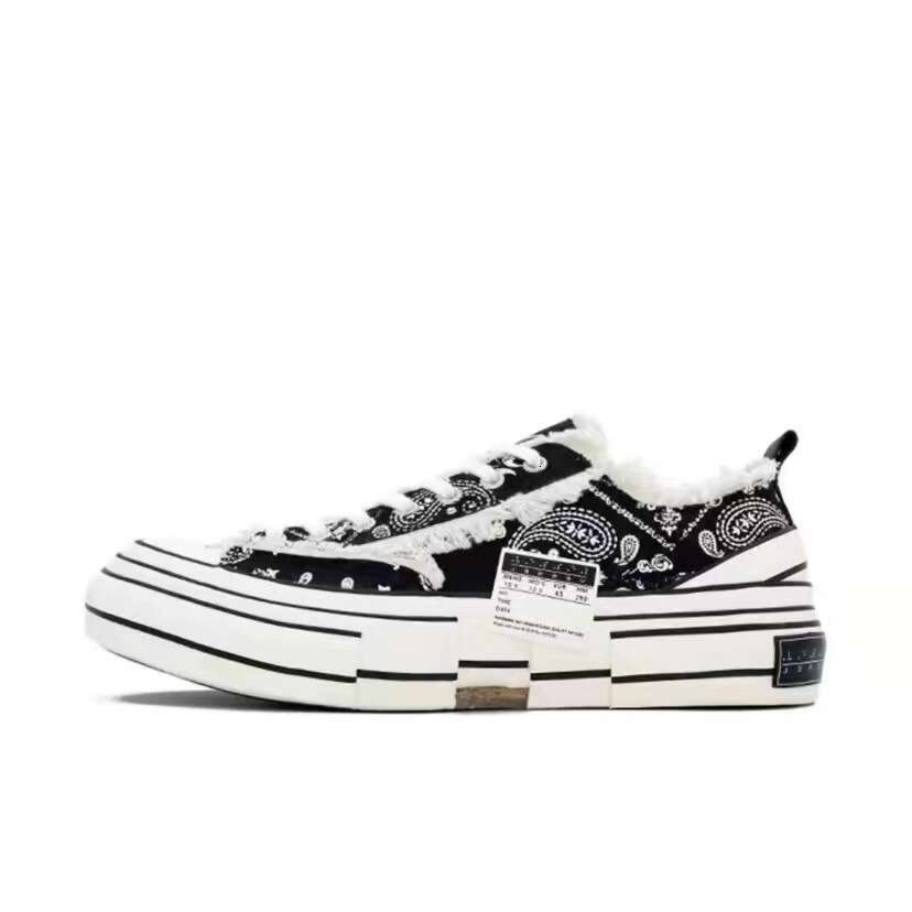 Wu Jianhao Style Beggar Canvas Half Men's Women's Shoes Frayed Edge Trendy Thick Sole Height Increasing Casual Sneakers d1