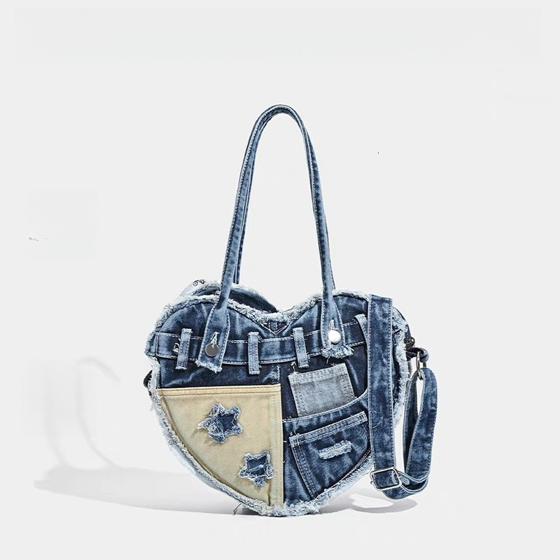 New denim designer bag, fashionable trend, niche design, shoulder bag, soft and luxurious armpit bag, retro design shoulder bag