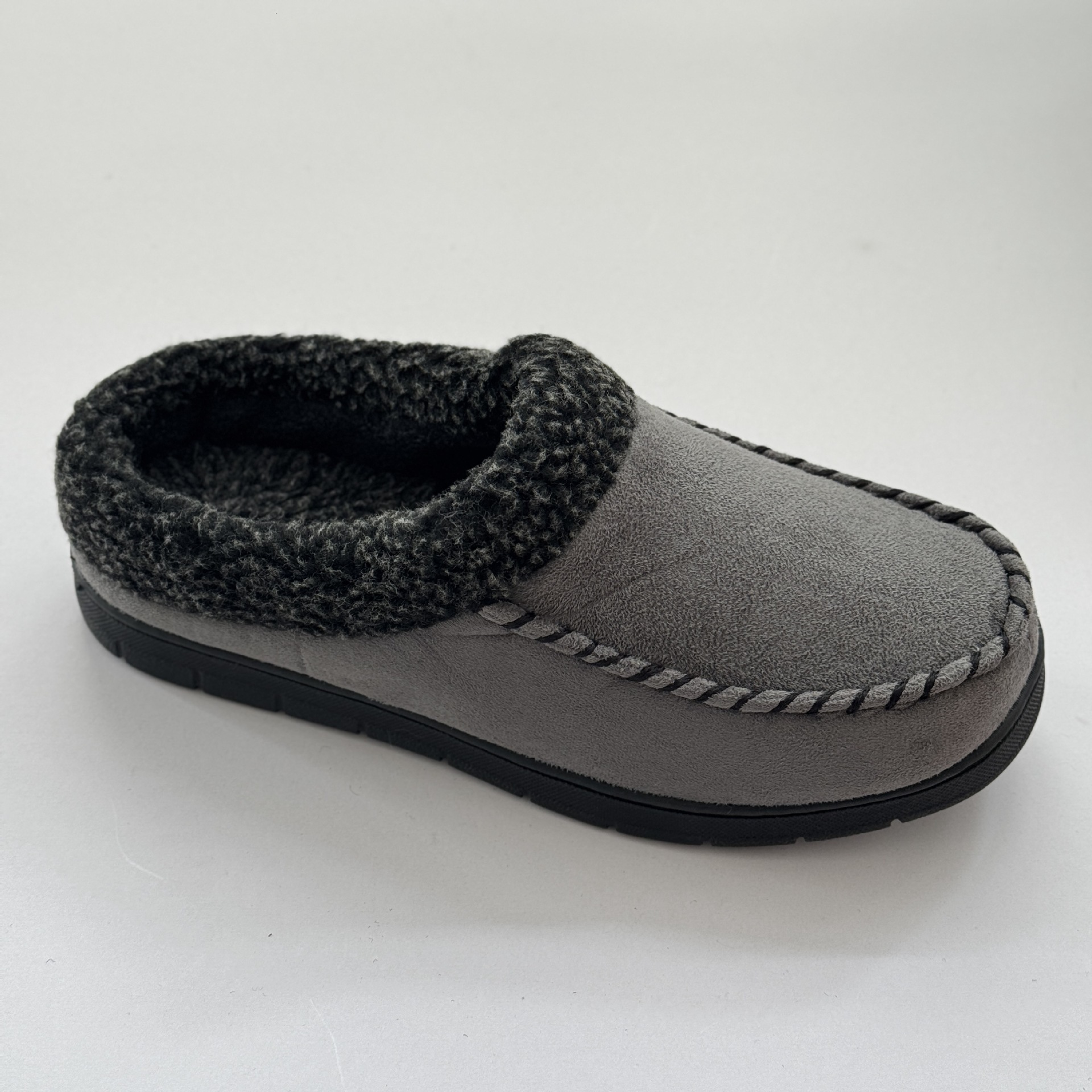 New Men's Faded Wool Mouth Mark Shoes Home Warm Outdoor Wear Fleece Lined Non-Slip Thick Cotton Slippers ddmymarket